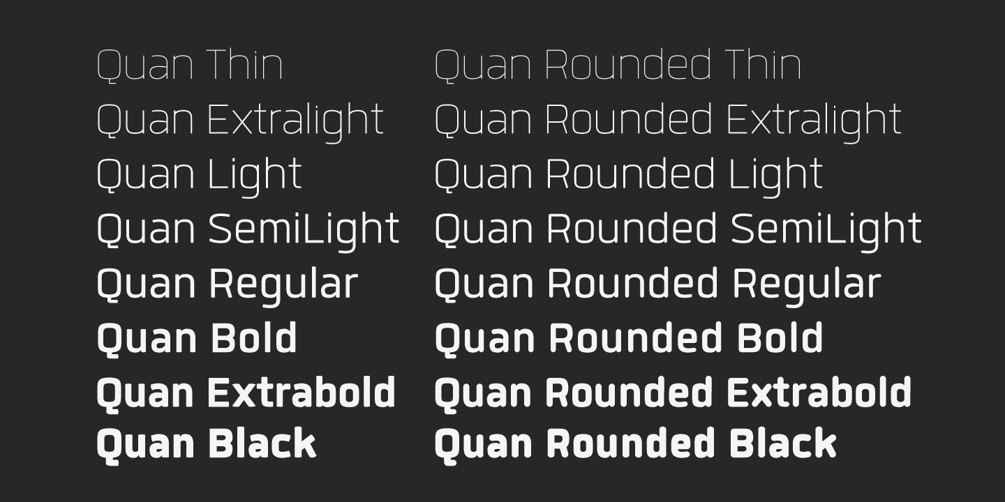 Przykład czcionki Quan Rounded Extra Bold Italic